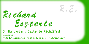 richard eszterle business card